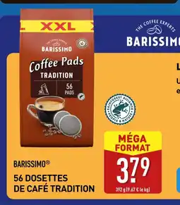 ALDI BARISSMO 56 dosettes de café tradition offre