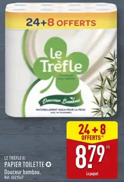 ALDI LE TRÈFLE Papier toilette Douceur bambou offre