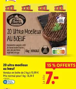 Lidl L'étal du Boucher 20 ultra moelleux au bœuf offre