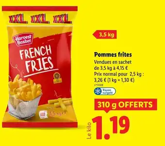 Lidl Harvest Basket French Fries offre