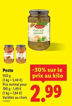 Lidl BARESA Pesto offre