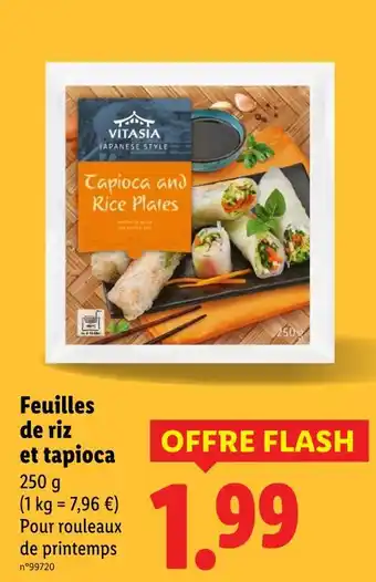 Lidl VITASIA Feuilles de riz et tapioca offre