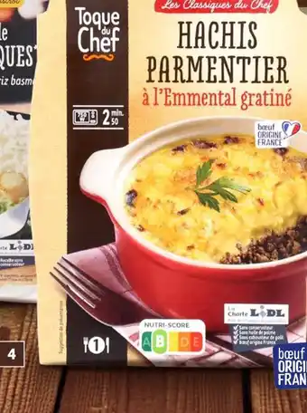 Lidl TOQUE DU CHEF Hachis parmentier offre