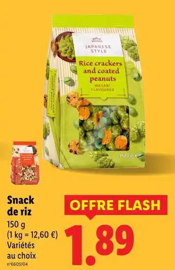 Lidl Vitasia Snack de riz offre