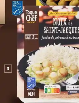 Lidl TOQUE DU CHEF Noix de saint-jacques offre