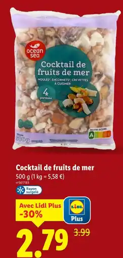 Lidl OCEAN SEA Cocktail de fruits de mer offre