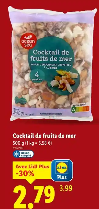 Lidl OCEAN SEA Cocktail de fruits de mer offre