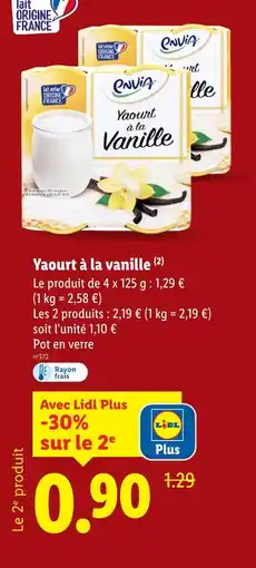 Lidl ENVIA Yaourt à la vanille offre