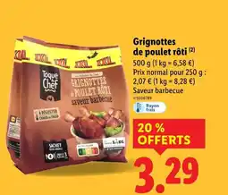 Lidl Toque du Chef Grignottes de poulet rôti offre