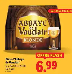 Lidl ABBAYE DE VAUCLAIR Bière offre