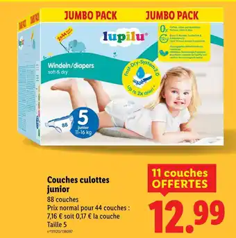 Lidl LUPILU Couches culottes junior offre