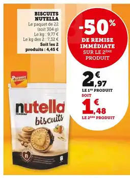 U Express NUTELLA Biscuits offre