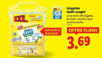 Lidl W5 Lingettes multi-usages offre