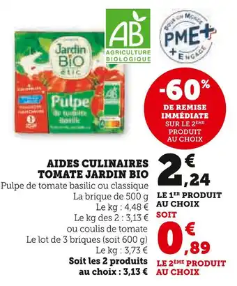 U Express Jardin Bio Aides culinaires tomate offre