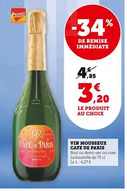 U Express CAFE DE PARIS Vin mousseux offre