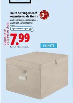 Lidl Boîte de rangement/organiseurs de tiroirs offre