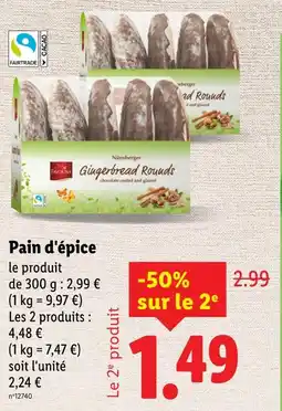 Lidl Favorina Pain d'épice offre