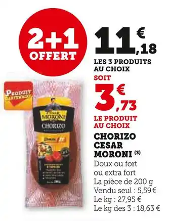 U Express CESAR MORONI Chorizo offre