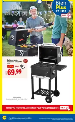 Lidl GRILL MEISTER Barbecue confort au charbon de bois Mini offre