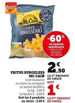 U Express MC CAIN Frites surgelées offre