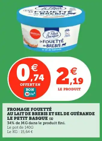 Utile Fromage fouetté au lait de brebis et sel de guérande le petit basque offre