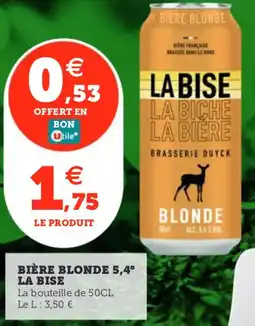 Utile Bière blonde 5,4° la bise offre