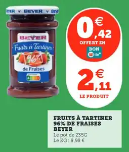 Utile Fruits à tartiner 96% de fraises beyer offre