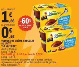 E.Leclerc Express Velours de crème chocolat au lait la laitière offre