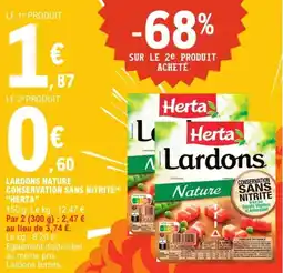 E.Leclerc Express Lardons nature conservation sans nitrite herta offre