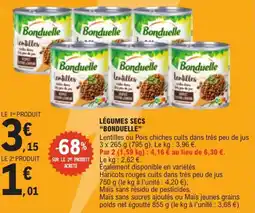 E.Leclerc Express Légumes secs bonduelle offre