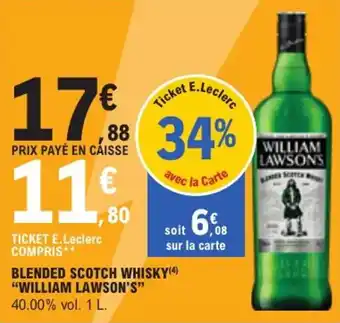 E.Leclerc Express Blended scotch whisky william lawsons offre