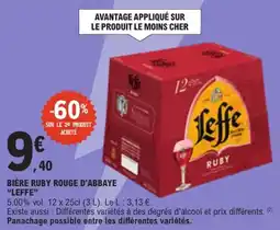 E.Leclerc Express Bière ruby rouge d'abbaye Leffe offre