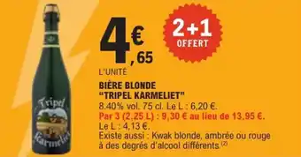 E.Leclerc Express Bière blonde tripel karmeliet offre