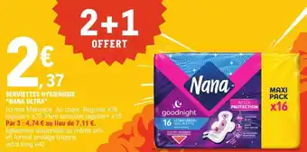 E.Leclerc Express Serviettes hygienique nana ultra offre