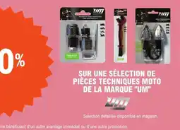 E.Leclerc L'Auto Sur une sélection de pièces techniques moto de la marque um offre