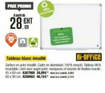 Tableau Blanc émaillé