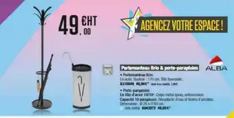 Calipage Portemanteau Brio & Porte-parapluies Alba offre