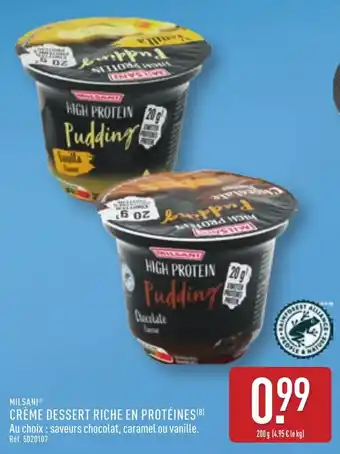 ALDI MILSANI® Crème dessert riche en protéines offre