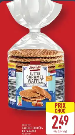 ALDI BISCOTTO® Gaufres fourées au caramel offre