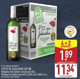 ALDI P'TIT COIN DE PARADIS® Côtes de gascogne igp offre