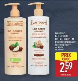 ALDI EVOLUDERM® Gel douche ou lait corps offre