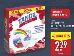 ALDI TANDIL® 40 lingettes anti-décoloration offre