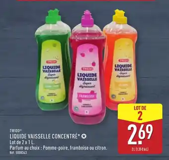 ALDI TWIDO® Liquide vaisselle concentré offre