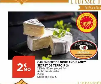 Bi1 Camembert De Normandie Aop Secret De Terroir offre