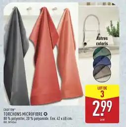 ALDI CROFTON® Torchons microfibre offre