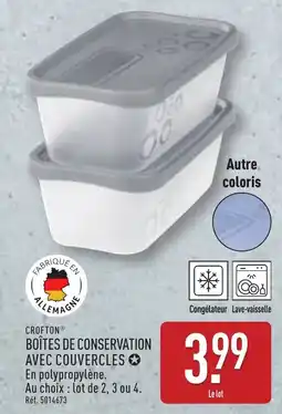 ALDI CROFTON® Boîtes de conservation avec couvercles offre