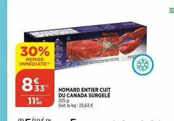 Bi1 Homard Entier Cuit Du Canada Surgelé 30% Remise Immédiate offre