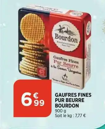 Bi1 Gaufres Fines Pur Beurre Bourdon offre