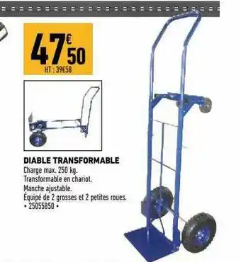Brico Cash Diable Transoformable offre