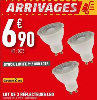 Brico Cash Lot De 3 Réflecteurs Led offre